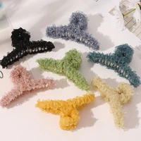 fashion big lace mesh hair clip claws fluffy yarn crabs clamps for women korean pink hairpins barrettes girls hair accessories