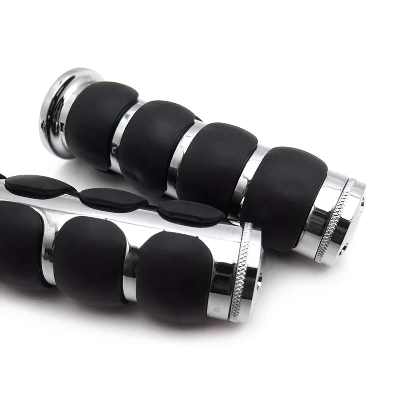 

25mm Universal Motorcycle Handle Bar Hand Grips Aluminum+Rubber Handle Replacetment for Kawasaki Yamaha Suzuki