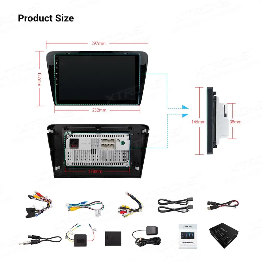 XTRONS 10 1 ''IPS Android DSP Автомобильный мультимедийный стерео радио плеер для Skoda Octavia
