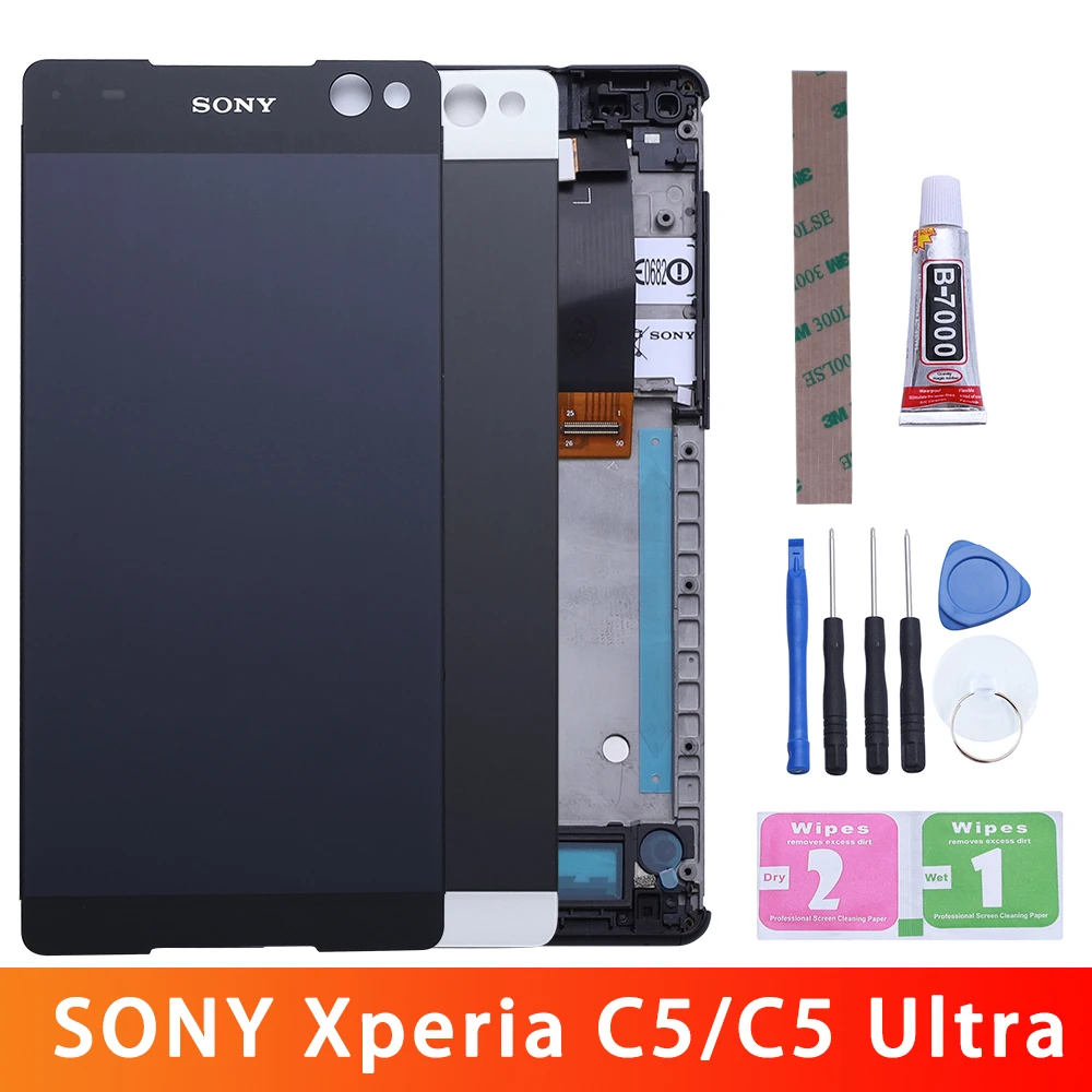 ЖК экран 6 дюймов для SONY Xperia C5 Ultra Dual E5506 E5533 E5563 E5553 дисплей с дигитайзером