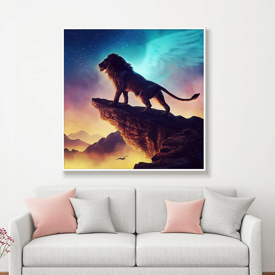 Алмазная 5D картина сделай сам с полным покрытием 3D-картина изображением животных