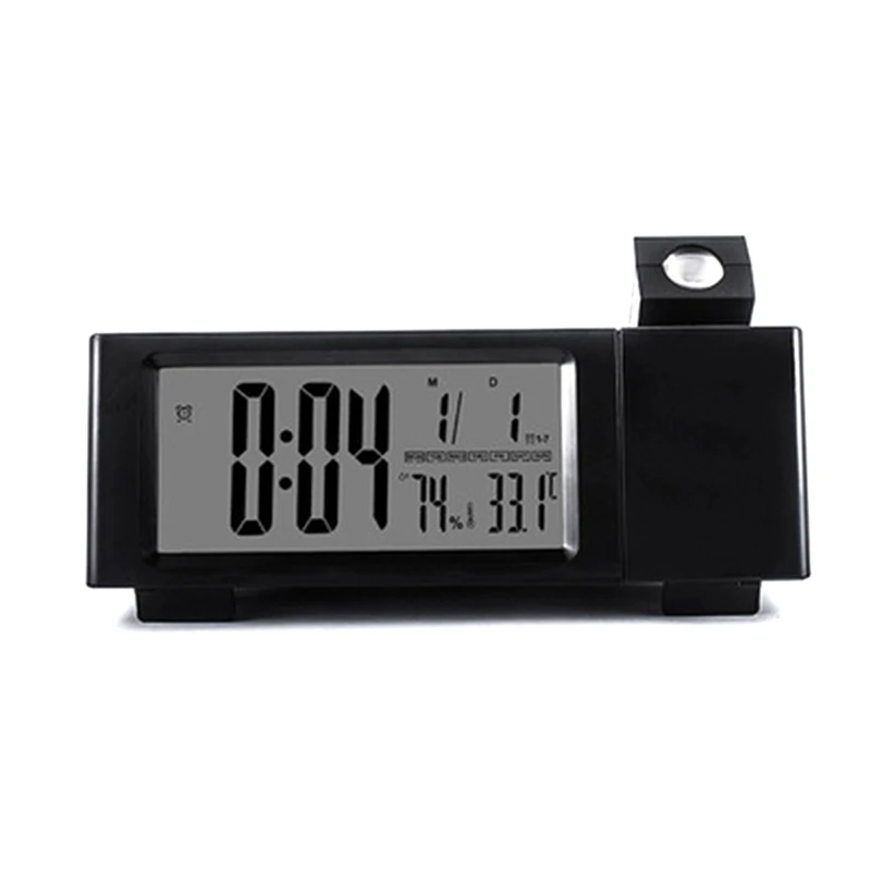 

Digital Alarm Clock Projector FM Radio Snooze Electronic Table Watch Alarm Clock Temperature Display Projection USB