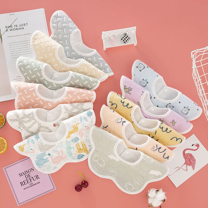 Детские банданы нагрудники для мальчиков и девочек мягкие дышащие Слюнявчики с