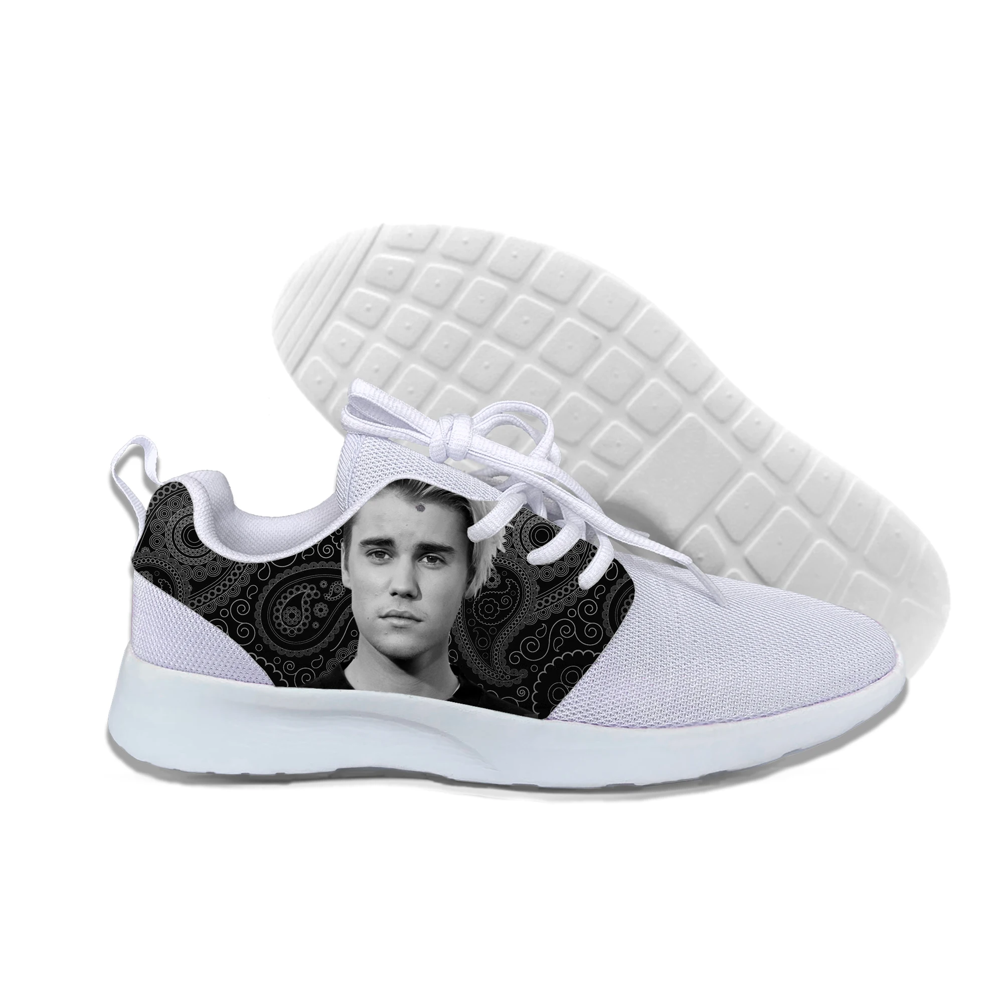 

Justin Bieber Custom Men Women Shoes Sneakers School Casual Flats Breath Lace-up Shoes Light Weight Dropshipping Wholesale