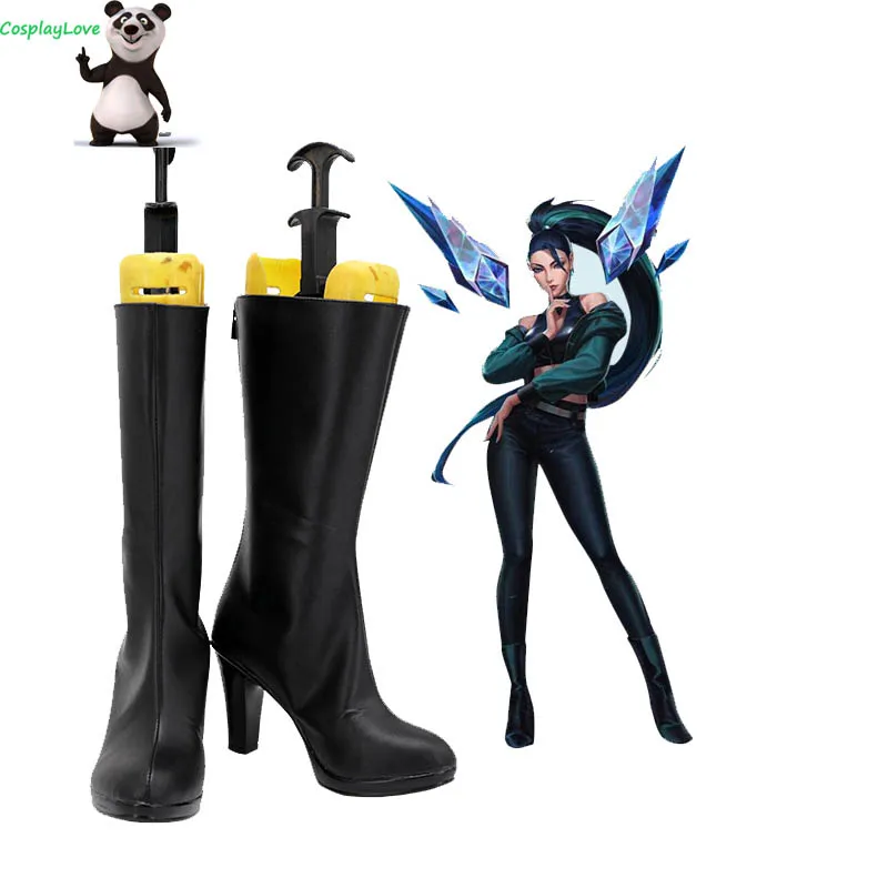 

Game LOL 2020 KDA K/DA Kai'Sa Kaisa Black Shoes Cosplay Long Boots Newest Custom Made For Female Male CosplayLove