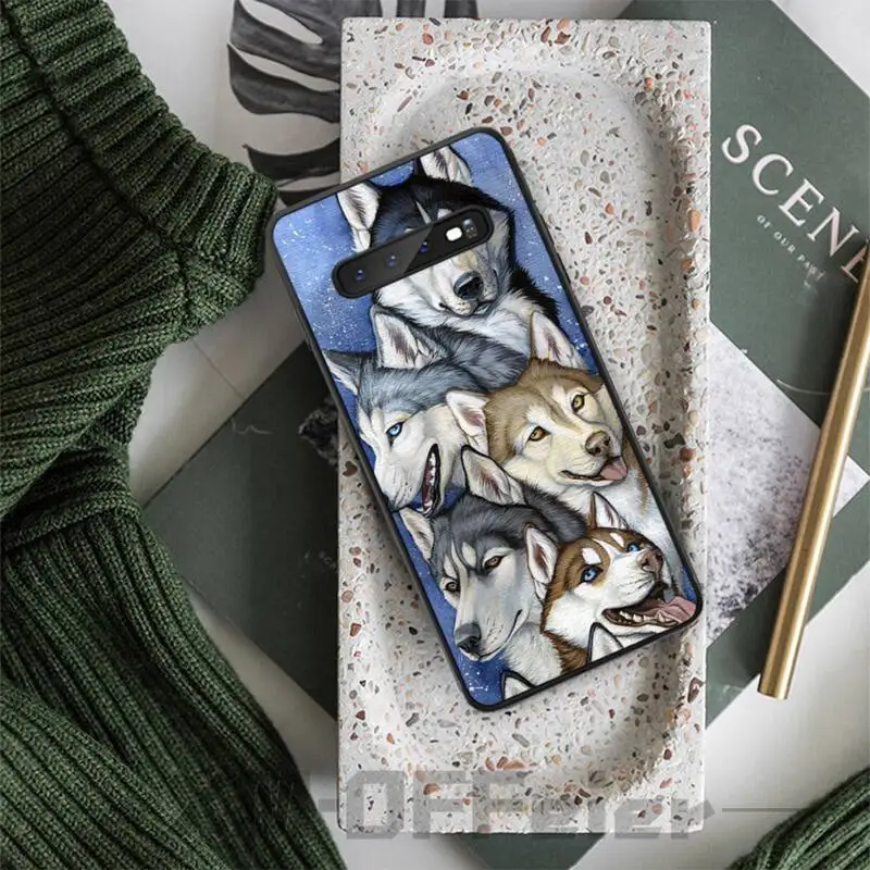 Роскошный брендовый чехол с забавными собаками хаски чехлы для samsung galaxy S8 S9 S10e S20