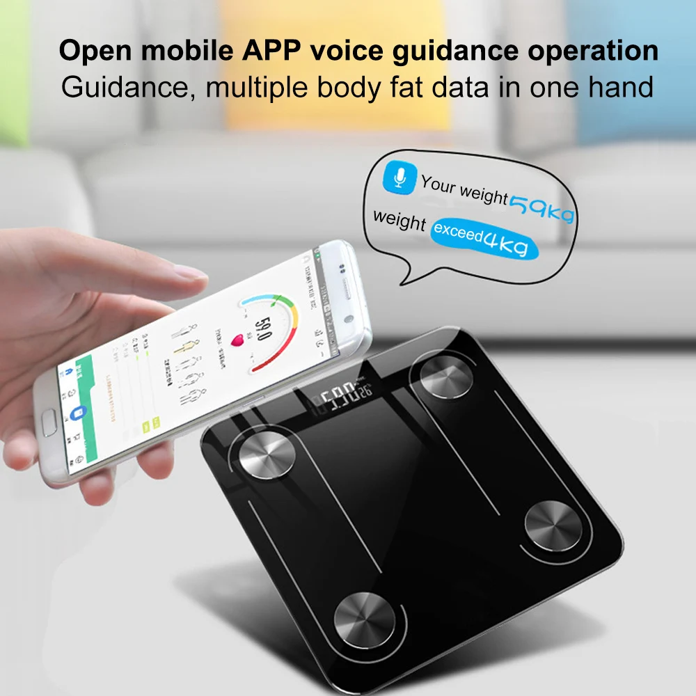 Ванная комната весы для тела пол научный умный электронный с подсветкой цифровые