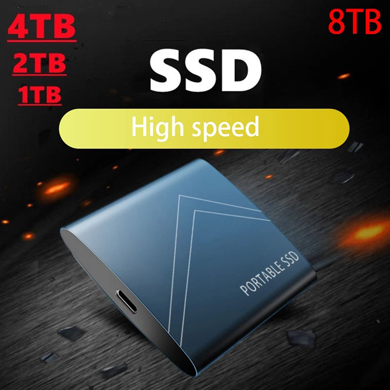 2TB 4TB 8TB External SSD Mobile Solid State Hard Drive USB 3.1 SSD Hard Drive