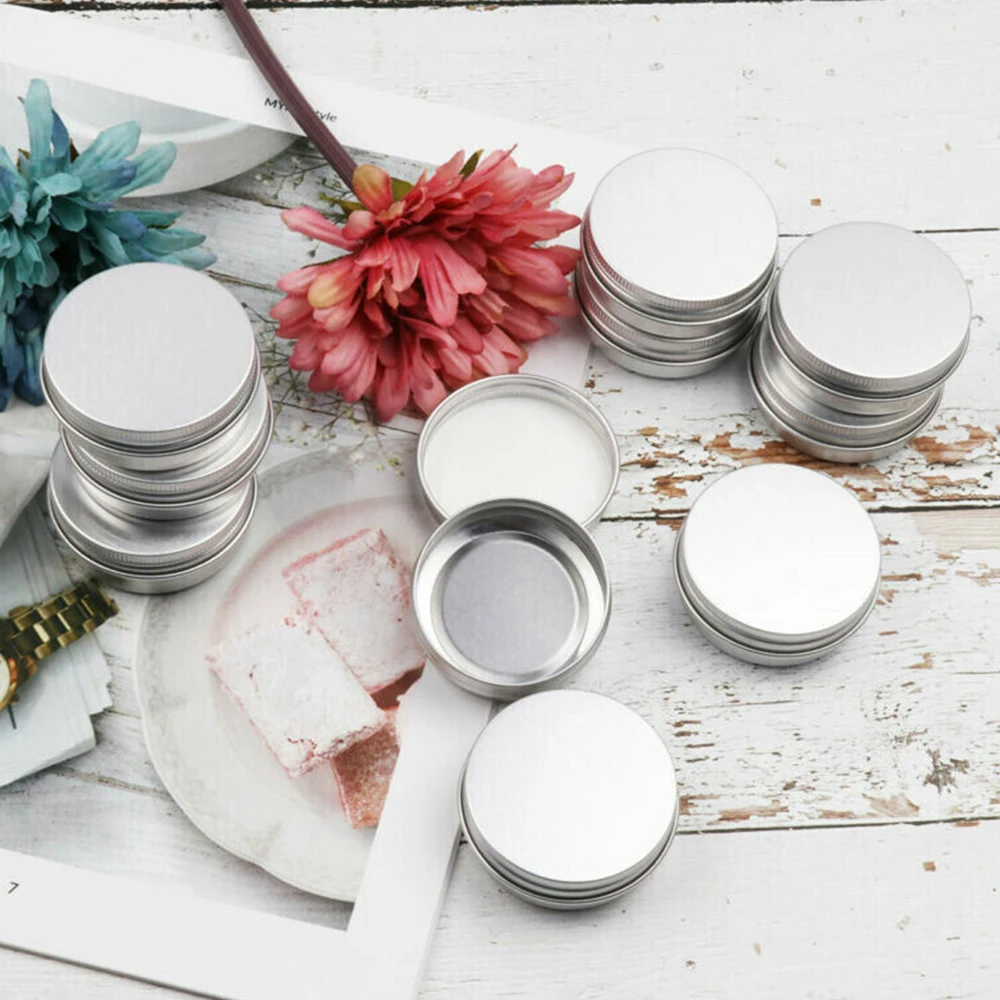 15 шт./компл. 60 мл жестяные банки круглые алюминиевые для бальзама контейнеры