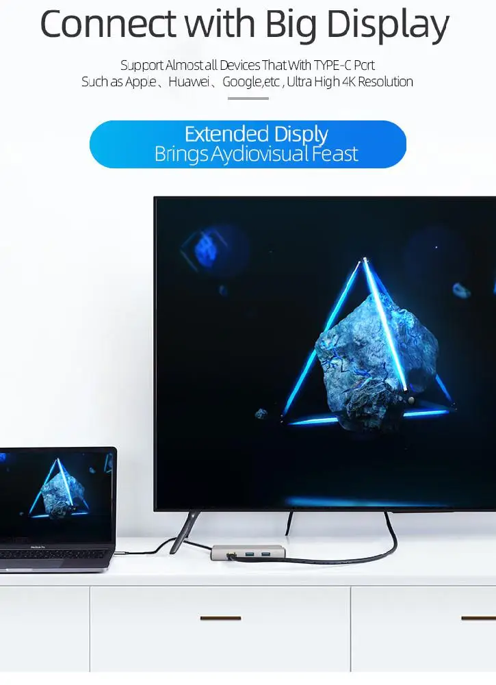 T27 адаптер type-c 7 в 1 порт для MacBook Pro VGA SD USB 3 0 RJ45 сетевой док-станция WIN8/WIN10/IOS r20 |