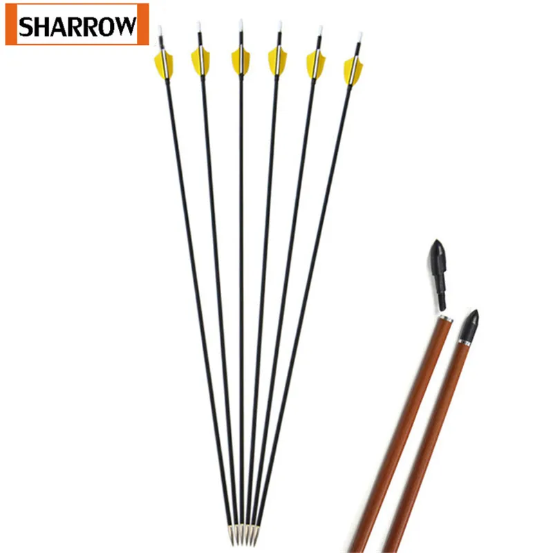 6/12 шт. стрельба из лука 1000SP смешанные картонные стрелы фотодиаметр 6 мм целевые