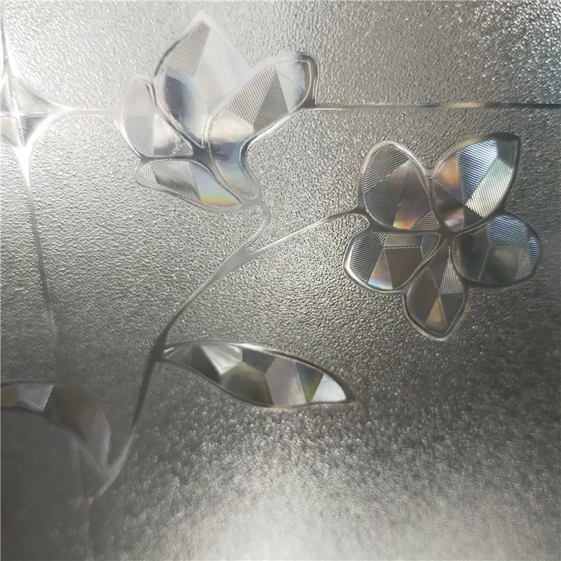 

55cm Wide Static Window Glass Stickers Laser Decorative Window Film Sliding Glass Door Bathroom Privacy Thick Cellophane Vinilo