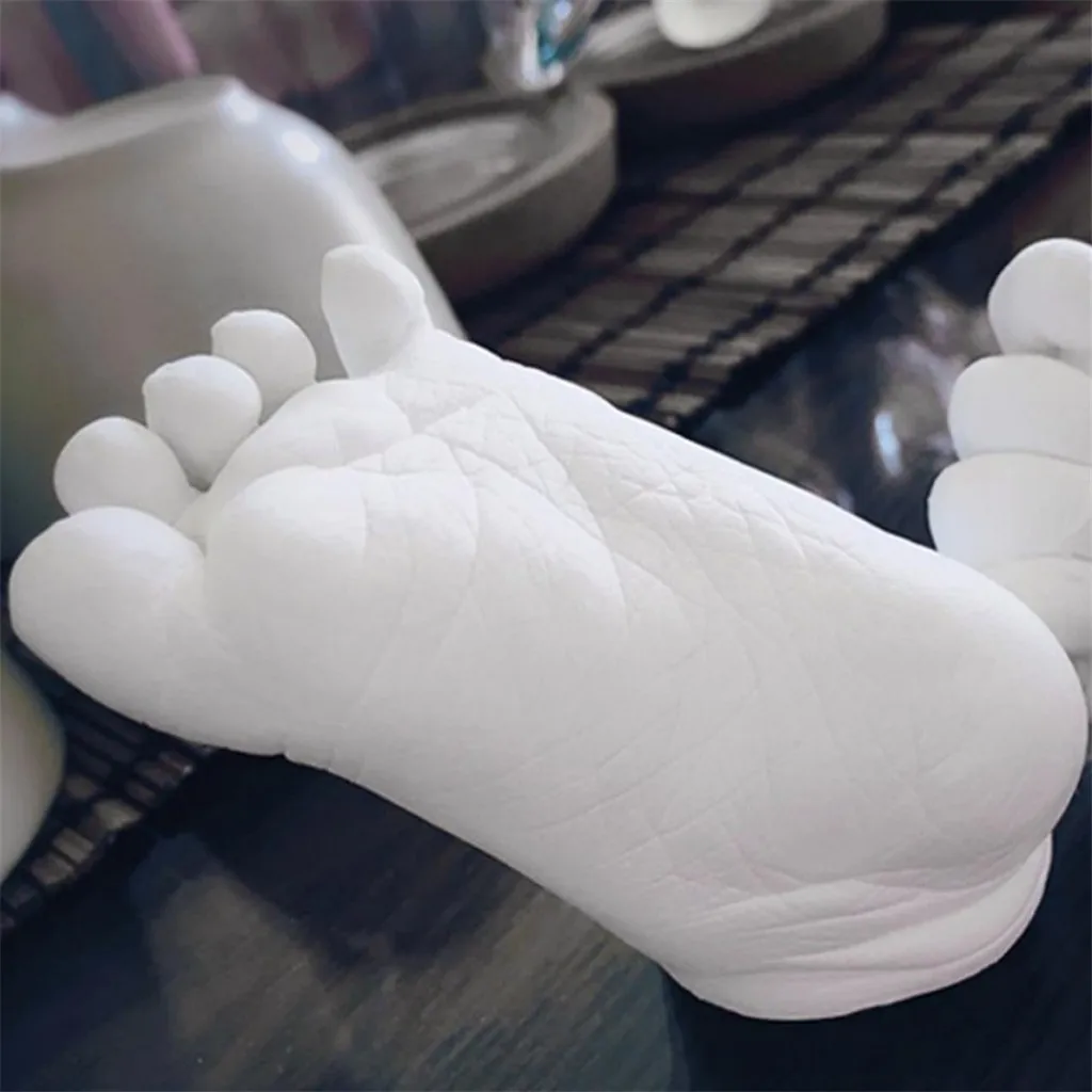 DIY Plaster Mold 3D Hand Foot Print Mold for Baby Souvenir Hand Casting Kit Couples Wedding Holding Baby Plaster Mold Home Decor
