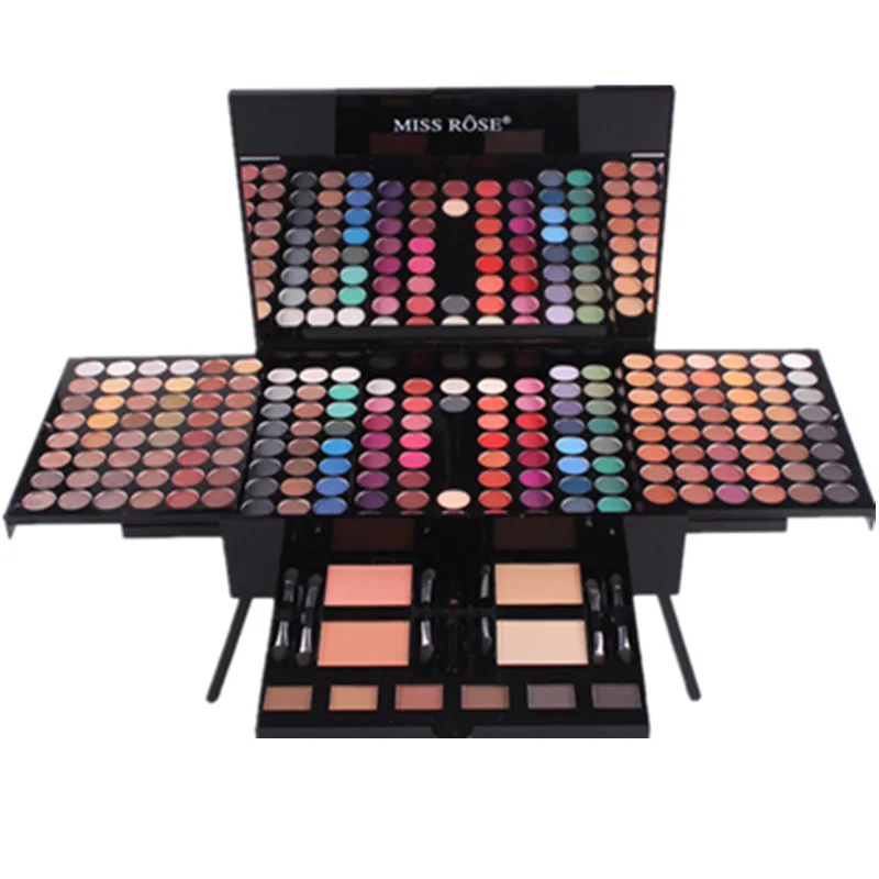 Miss Rose профессиональный макияж 180 цветов матовая Мерцающая палитра пудра румяна