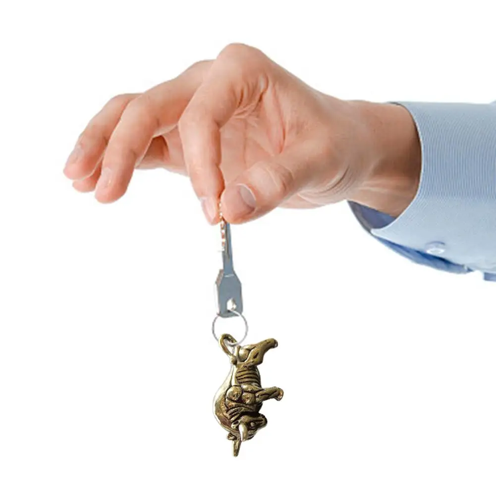 Мини Портативный ретро латунный настенный уличный бык искусственное украшение