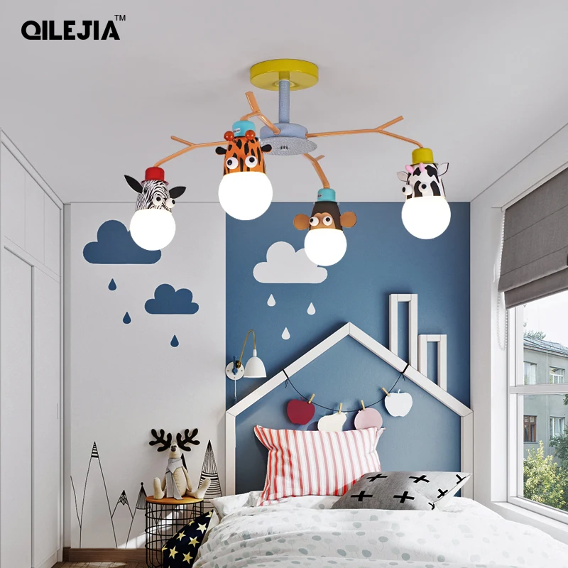 Детская комната мультфильм потолочный светильник простой американский