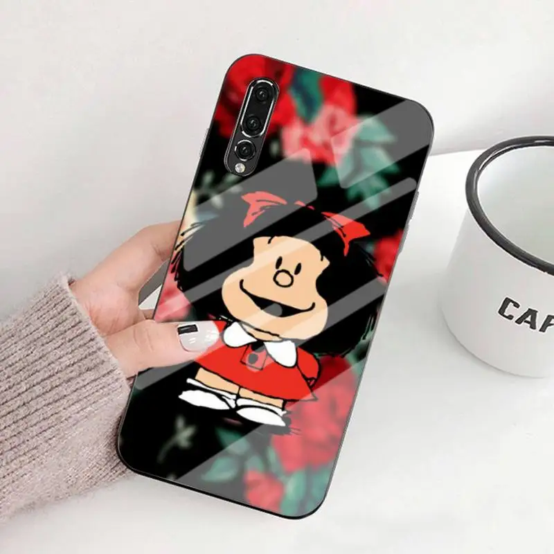 

Mafalda Classic Phone Case For HUAWEI P9 10 Plus 20 Pro 30 Lite Mate9 Honor 7A 8x 9 10 V10 Nove3i 5 Tempered Glass
