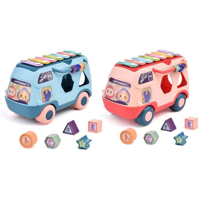 

Musical Instrument Baby Toy Knock Piano Music Bus Shape Sorter Kids Sound Perception Hand Eye Coordination Development Gift