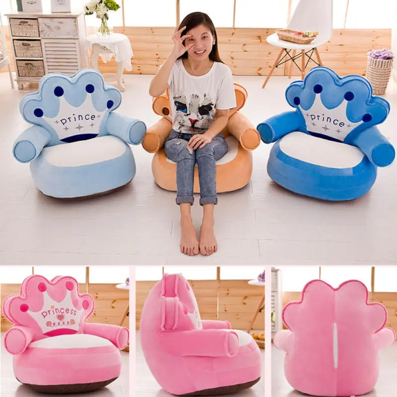 Cute Kids Sofa Baby Seats Furniture Only Cover NO Filling Cartoon foldable Seat Children Chair Toddler Folding |
