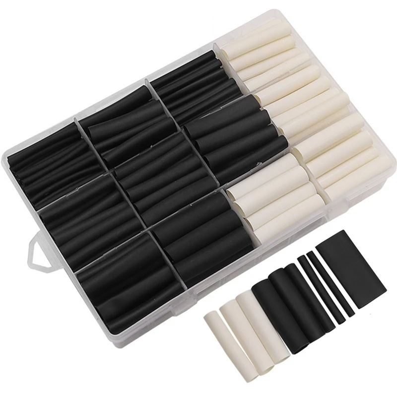 

320 Pcs Heat Shrink Tube Kit Insulation Sleeving Electrical Wire Cable Wrap Assortment Kit With box Shrink Ratio 3:1
