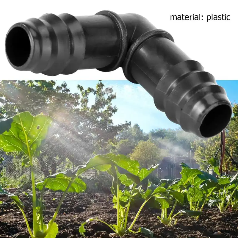 10pcs 16mm PE Tube Conveninently and Simple Installation 90 Degrees Elbow Barb Connector End Plug Micro Drip Adapter | Дом и сад