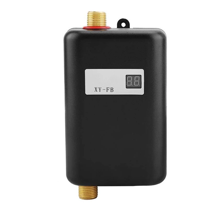 

3800W Mini Electric Water Heater Instant Electric Water Heater Instant Electric Water Heating Shower 3 Seconds Hot EU Plug Black