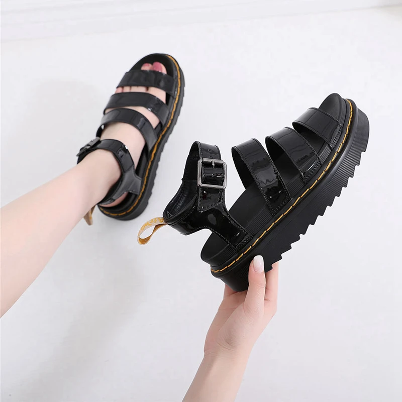 

Autuspin Classics Women's Sandals Genuine Leather Platform Summer Shoes for Women Leisure Sandals Fashion Vintage Casual Shoes