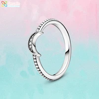 smuxin 925 sterling silver ring crescent moon beaded rings 925 silver women rings ngagement rings women jewelry making girl gift