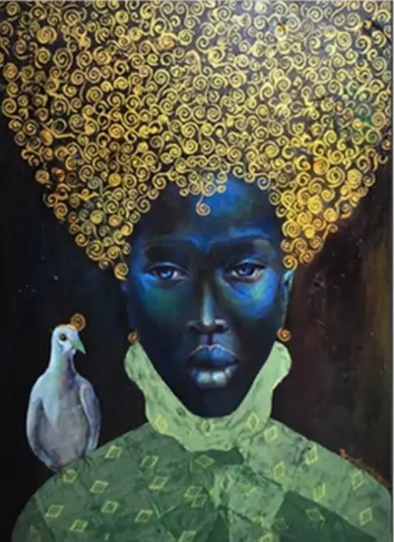 

Canvas painting 100% Hand painted Canvas Art African Women Portrait Oil Painting Wall Picture decorative picture for Living Room