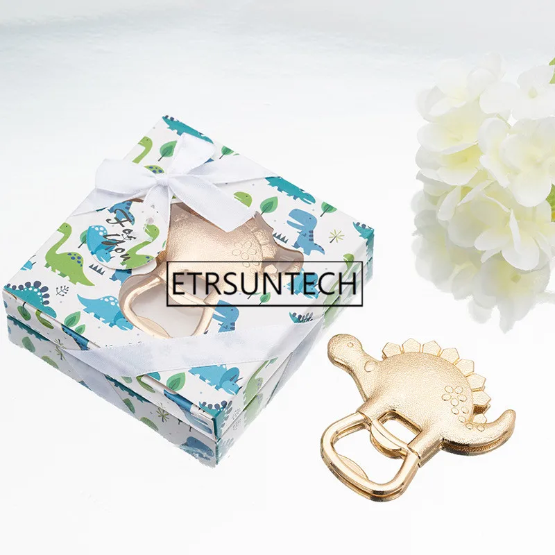 100pcs Dinosaur Gold Beer Bottle Opener In Gift Box For Baby