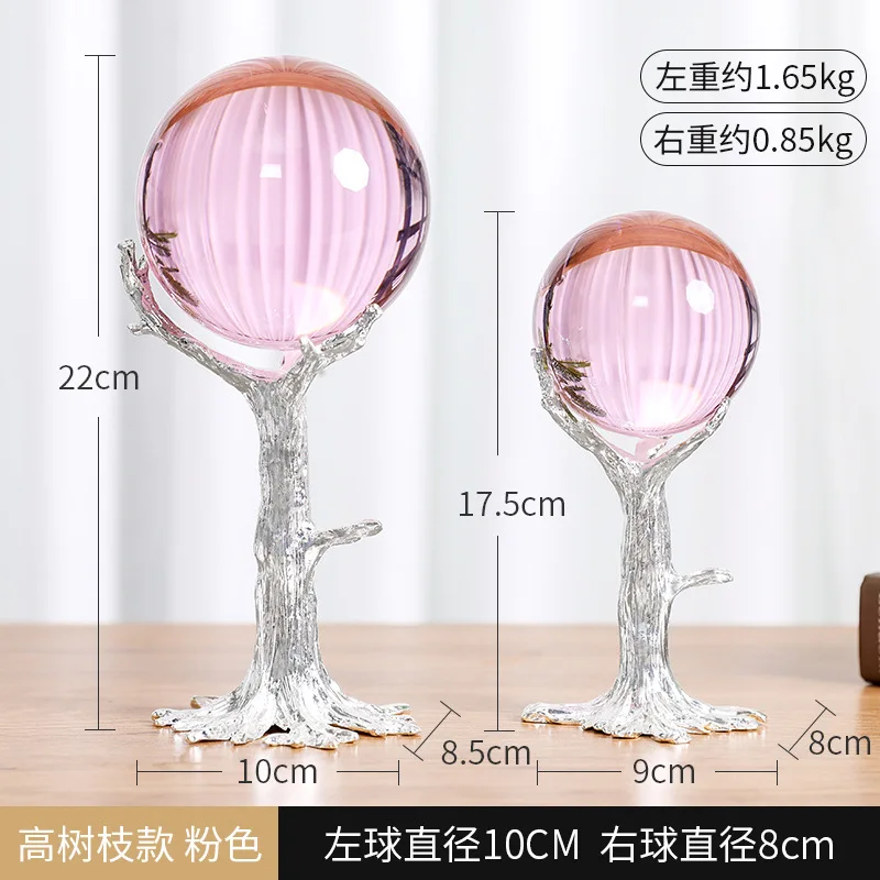 

Creative crystal ball ornaments Modern living room TV cabinet porch wine cabinet home decoration crystal ball with stand