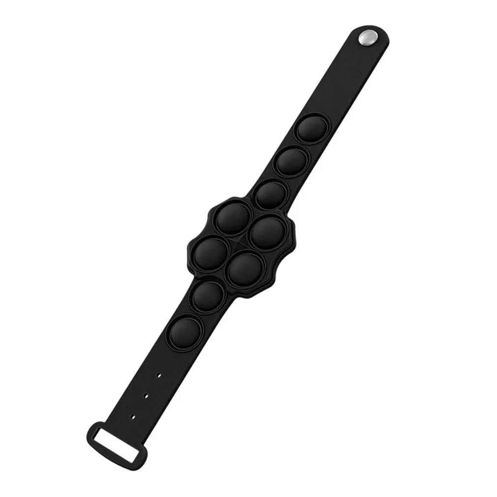 

Silicone Bubble Wristband Mini Dimples Bracelet Fidget Sensory Toy Finger Decompression Game Stress Reliever