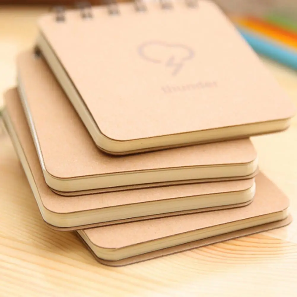 1Pc Mini Portable Snow Thunder Moon Rain Coil Book Pocket Notebook Notepad Kids Student Writing Supply Weather Forecast Series | Канцтовары