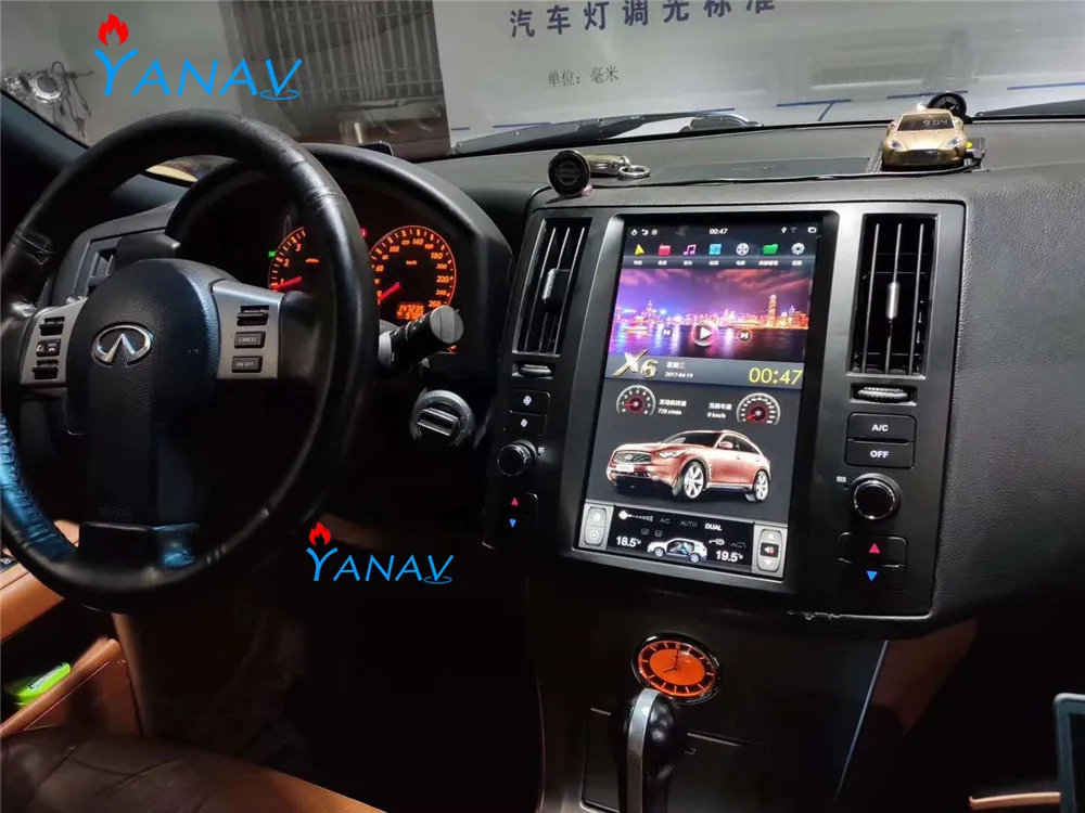 Автомобильный GPS-навигатор с вертикальным экраном 11 8 дюйма в стиле Tesla для Infiniti FX45