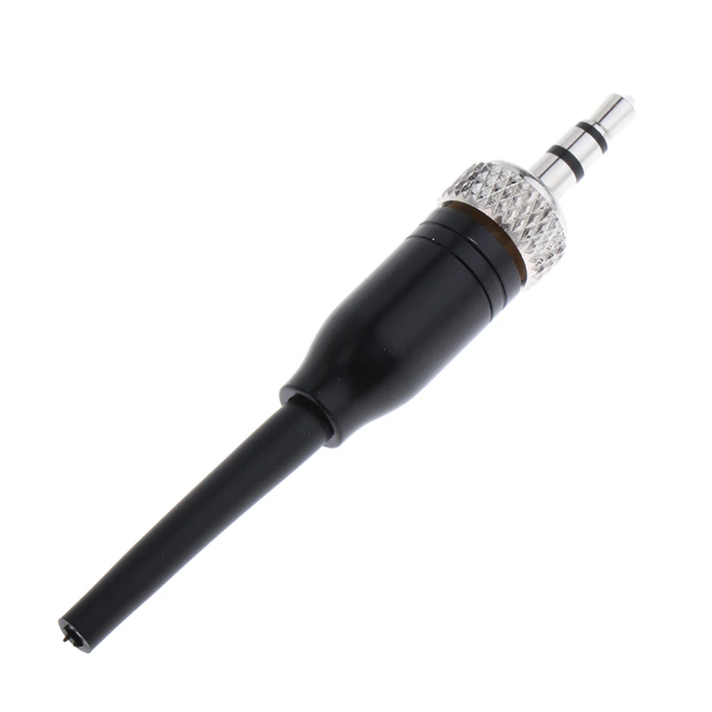 

1x 3.5mm Lock Stereo Jack Plug DIY Audio For Microphone Black 6cm