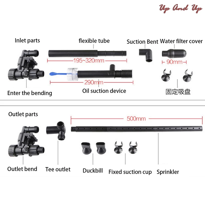 

Aquarium Water Inlet Outlet Tube Kit Fish Tank External Filter Water Pipe Fits