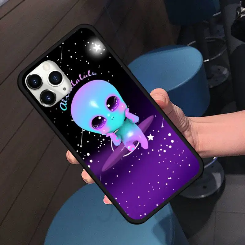 

Alien Art Black funny Phone Case for iPhone 11 12 pro XS MAX 8 7 6 6S Plus X 5S SE 2020 XR shell cover funda
