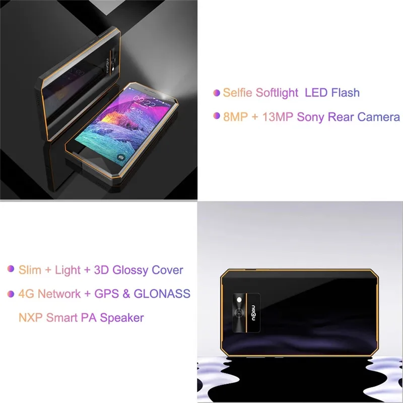 Nomu M6 смартфон с 5 5-дюймовым дисплеем четырёхъядерным процессором MTK6737T ОЗУ 2 Гб ПЗУ
