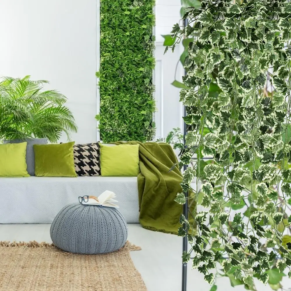 Искусственные зеленые растения подвесные популярные для домашнего декора