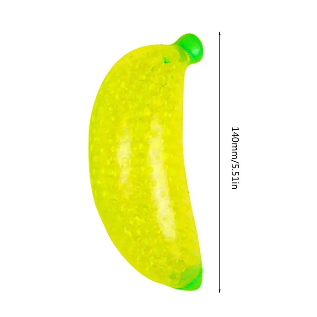 

Spongy Banana Bead Stress Ball Toy Squeezable Soft Fruit Shape Sensory Decompression Fidgeting Rebound Squeeze Toys