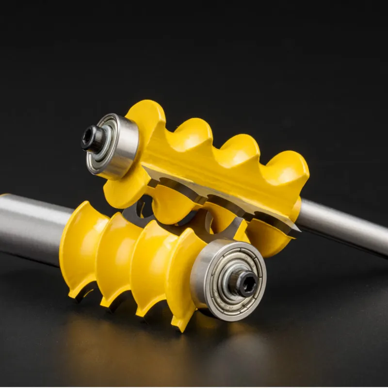 1/4&quot 1/2&quot 8mm Shank Large Triple Bead Column Face Molding Router Bit Cabinet Line Knife for Woodworking Milling Cutter Tools |