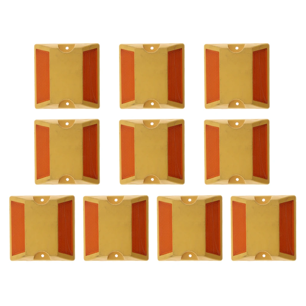 

10 X NEW Plastic Commercial Reflective Road Pavement Driveway Reflector
