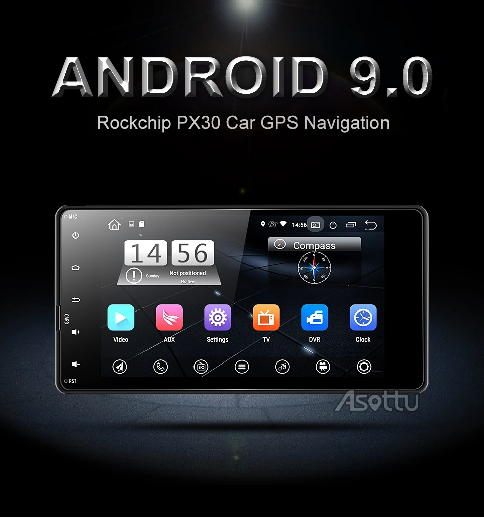 Asottu MI302 Android 9,0 2 г+ 32 г px30 автомобильный dvd Радио Видео gps навигация для Mitsubishi outlander lancer asx 2012 2013