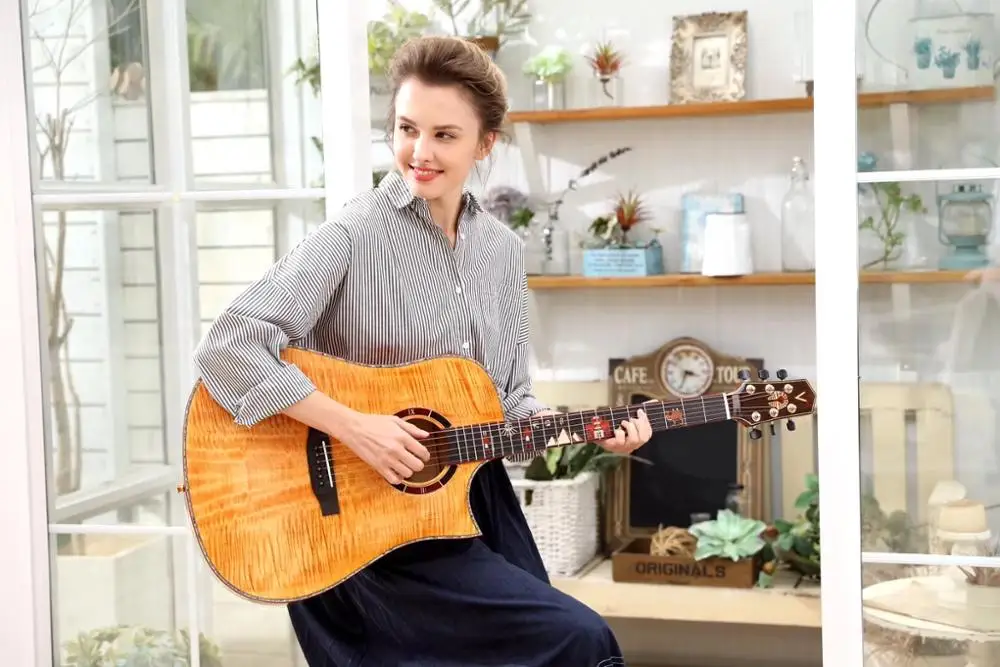 Китайский завод новый VINIDA vx320 твердый пламенный кленовый верх + 41 дюйм бочка