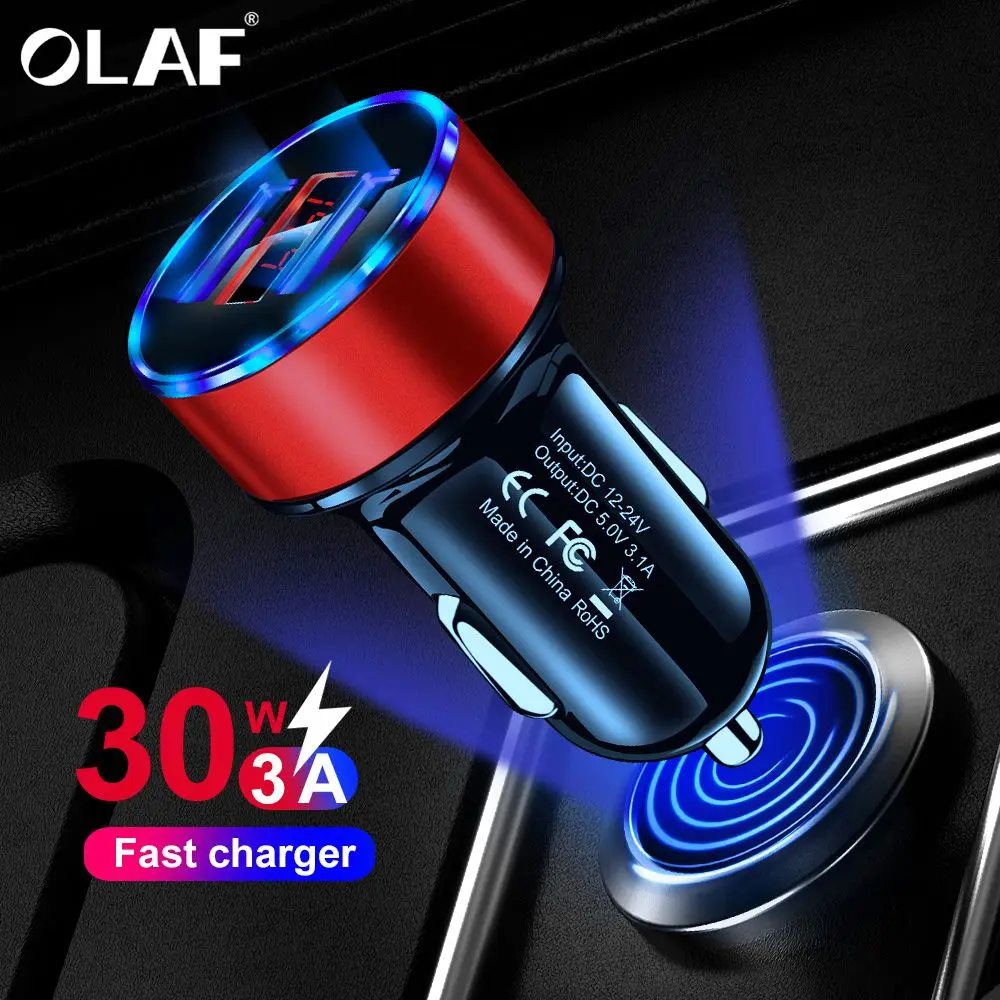 Универсальное автомобильное зарядное устройство 3 1 а с двумя USB-портами и