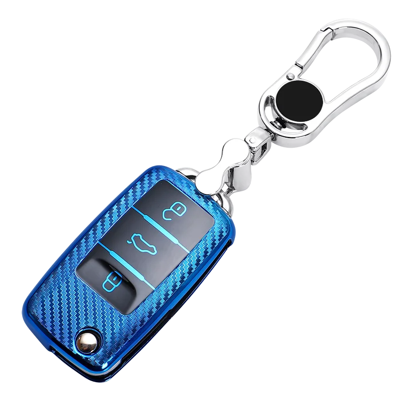 

Tpu Carbon Filber Car Key Case Cover For Vw Volkswagen Tiguan Passat B5 B6 B7 Golf 4 5 6 Mk6 Jetta Lavida For Skoda Octavia
