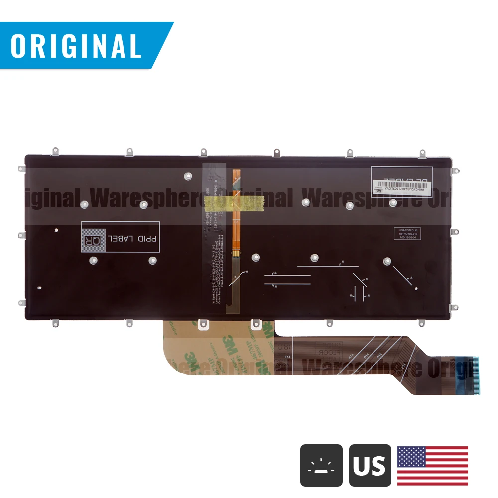 Оригинальная клавиатура для ноутбука с подсветкой US W/N Dell Latitude 3400 Black|Клавиатуры