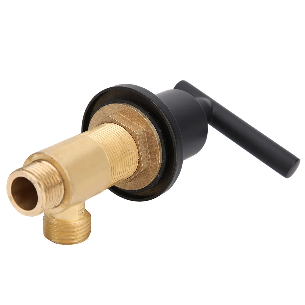 

Elegant Matte Black Double Handle Water Faucet Hot and Cold Water Tap for Bathroom US Standard