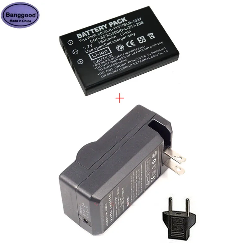 1200 мА/ч FNP-60 NP-60 FNP60 NP60 Камера Батарея + AC Зарядное устройство для ЖК-дисплея с