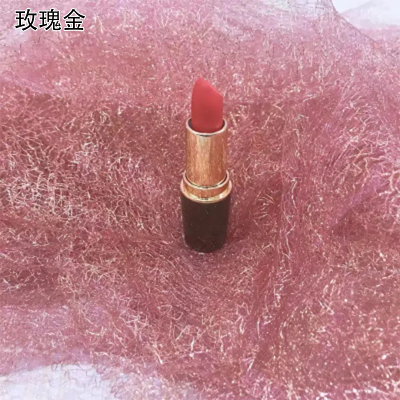 Rose Gold Yomdid сетка ткань для ногтей Красота фон для фотосъемки одежда Вечерние материалы украшения Сетка Пряжа для самостоятельного изготовления поставки - Цвет: Rose Gold